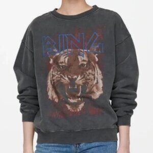 ANINE BING Tiger Sweatshirt Size S